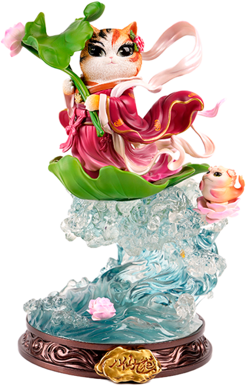 He Xiangu Cat Deluxe Statues by Gantaku Anime