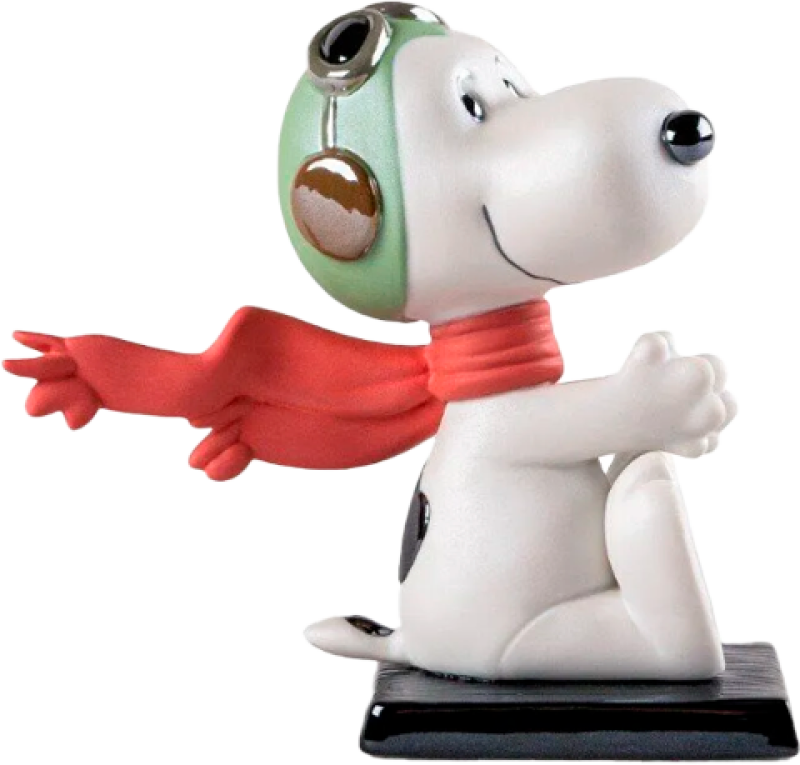 Snoopy Flying Ace Porcelain Statue by Lladró