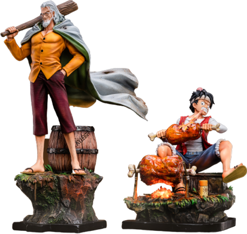 Monkey D. Luffy & Silvers Reyleigh Statues by Jimei Palace