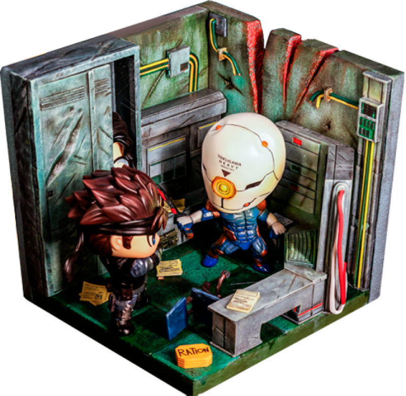 Metal Gear Solid: Solid Snake Vs. Cyborg Ninja DioCube Diorama by Figurama Collectors