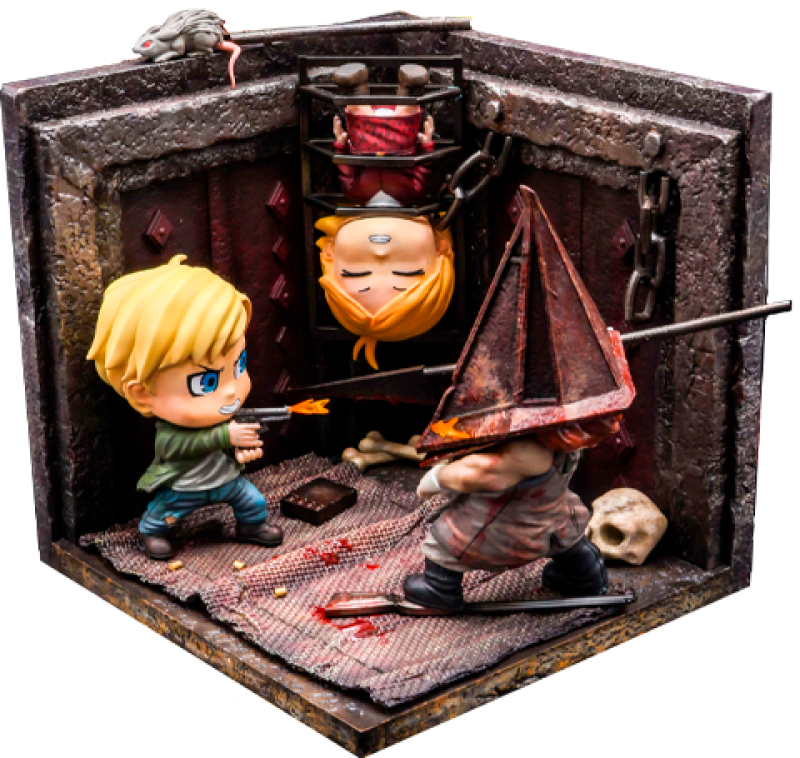 Silent Hill 2: Red Pyramid Thing Vs. James Sunderland DioCube Diorama by Figurama Collectors