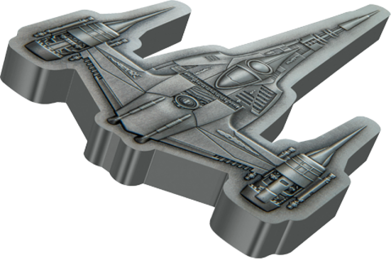 The Mandalorian's N-1 Starfighter 3oz Silver Coin Silver Collectible by Agoro