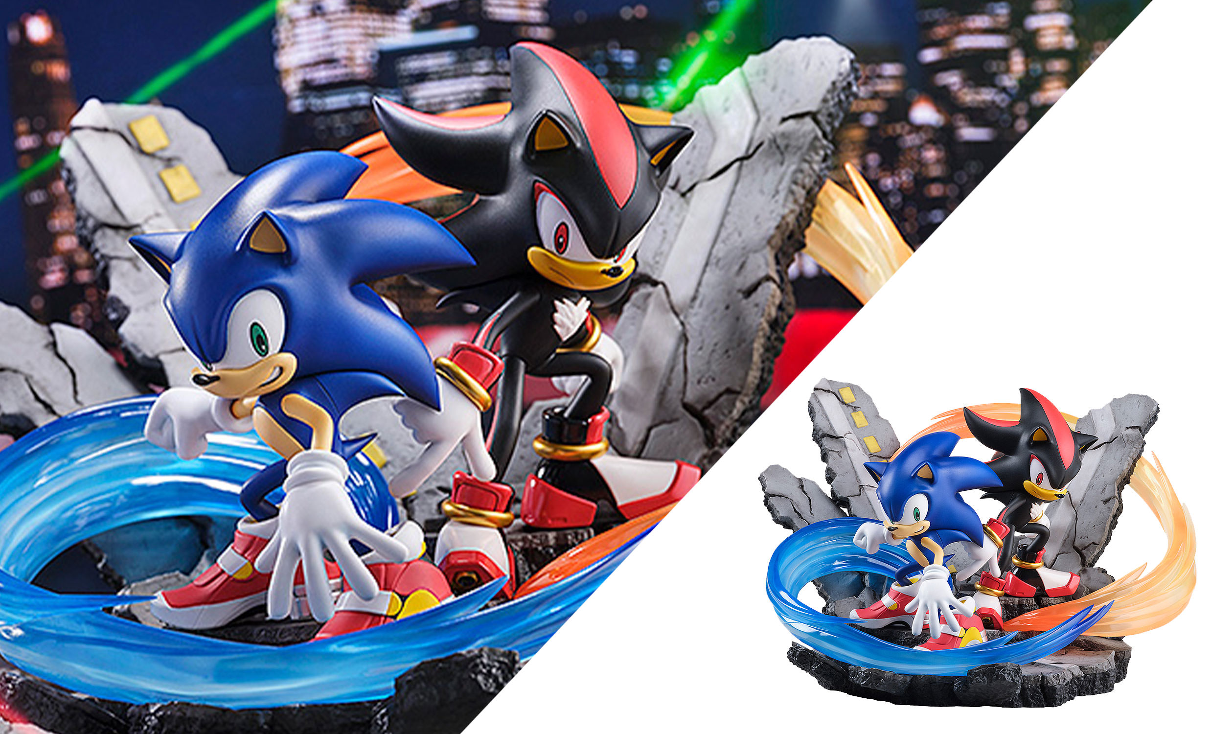 Sonic the Hedgehog Sonic Adventure 2 Sonic and Shadow S-Fire Statue