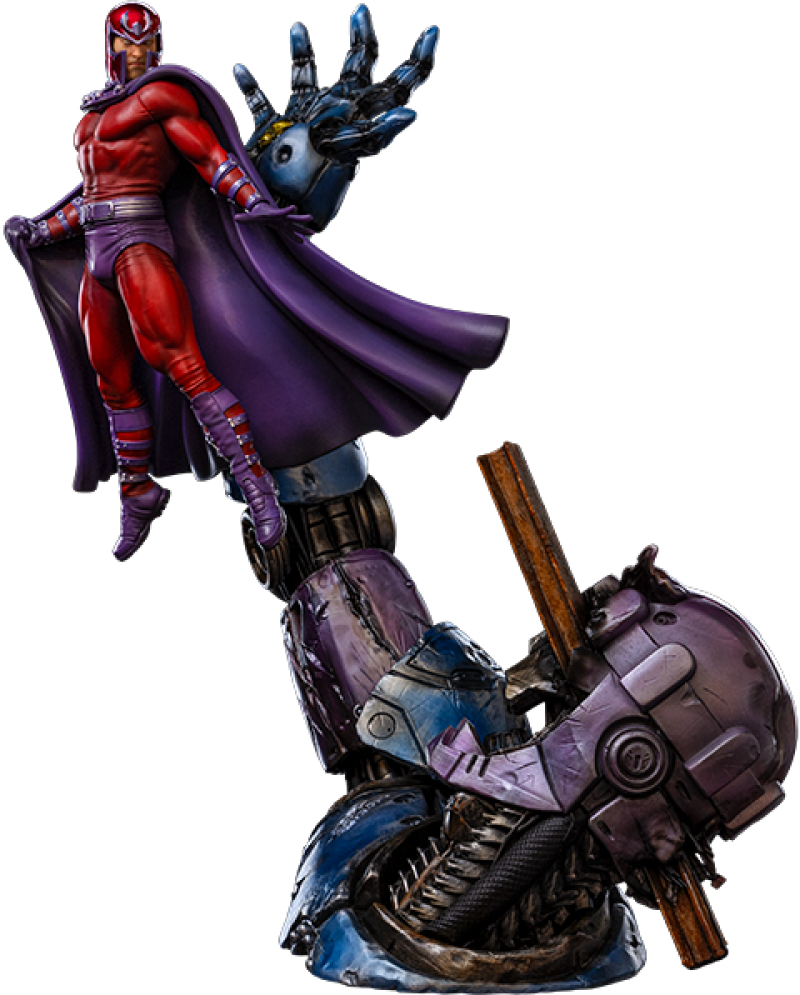 Magneto Vs Sentinel Deluxe Statues by Iron Studios