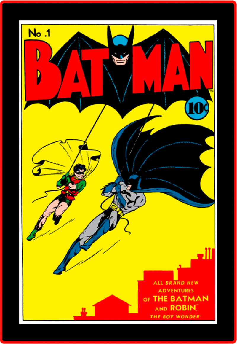 Batman No. 1 Mini Poster Plus LED Illuminated Sign Wall Light by Brandlite