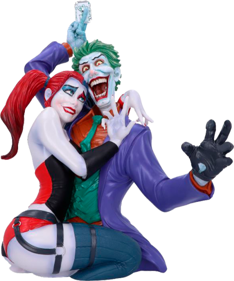 The Joker and Harley Quinn Bust by Nemesis Now