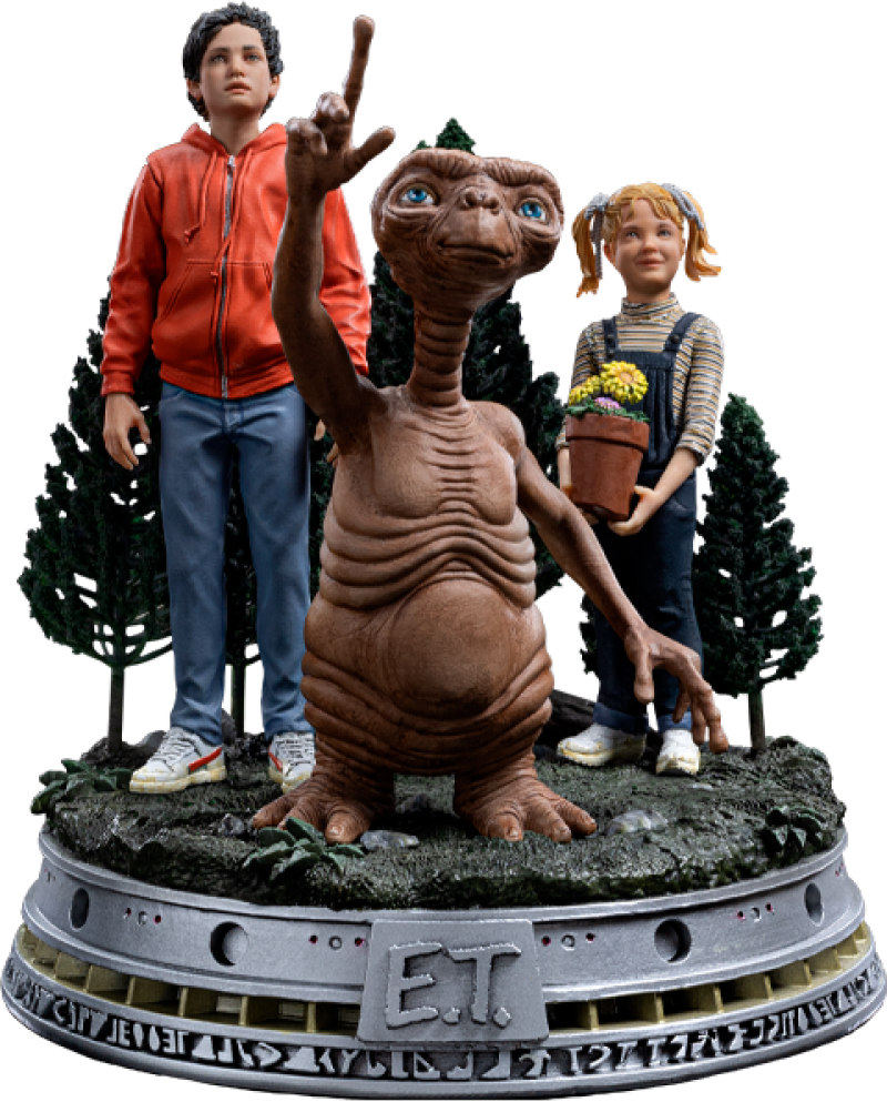 E.T., Elliot, and Gertie Deluxe 1:10 Scale Statue by Iron Studios