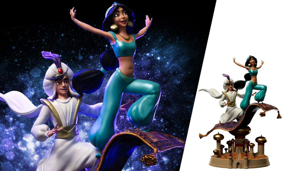 Jasmine e Aladino sul tappeto 22 cm Disney Showcase A28075