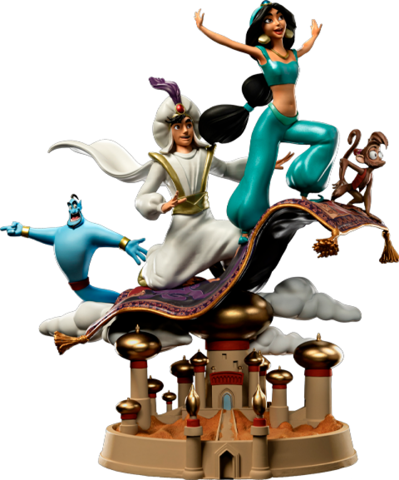 Aladdin and Jasmine Deluxe 1:10 Scale Statue by Iron Studios