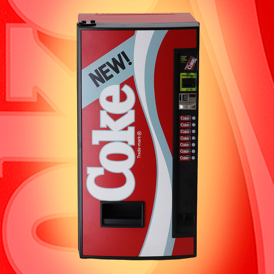 Coca-Cola Vending Machine Mini Fridge Scaled Replica by New Wave Toys, LLC.