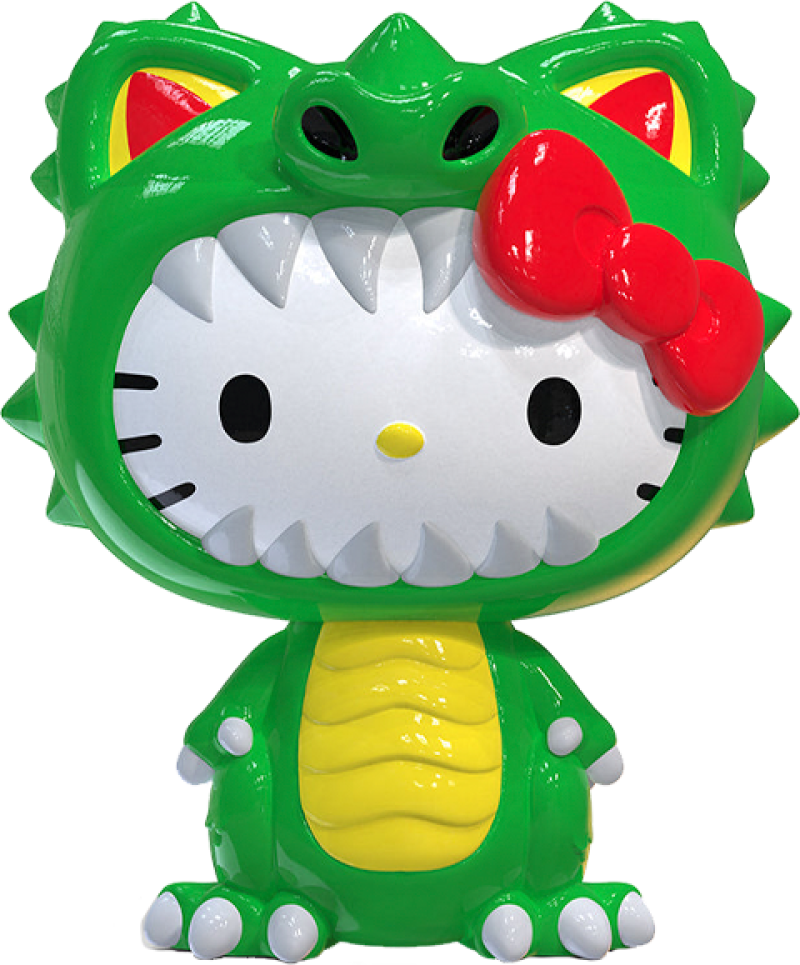 Giant Hello Kitty Green Kaiju Collectible Figure by Kidrobot