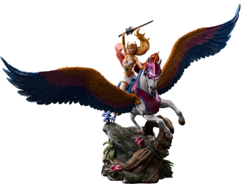 She-Ra and Swift Wind Deluxe 1:10 Scale Statue by Iron Studios