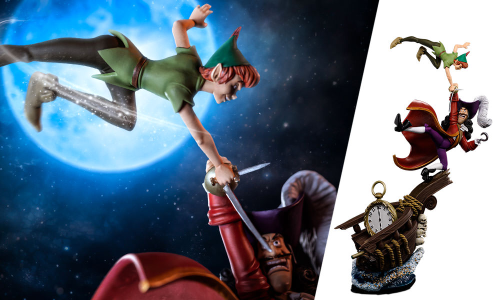 The Peter Pan VS Hook 1:10 Art Scale Statue by Iron Studios