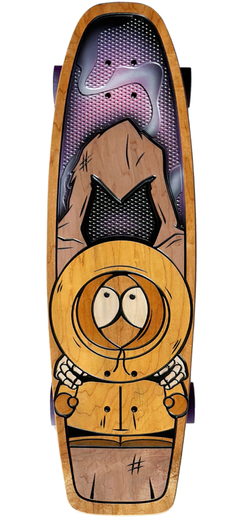 Death Finds Kenny Skateboard Deck by Bear Walker