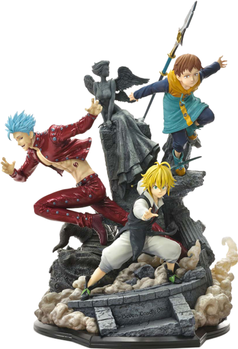 Meliodas, Ban, and King Statues by Prime 1 Studio