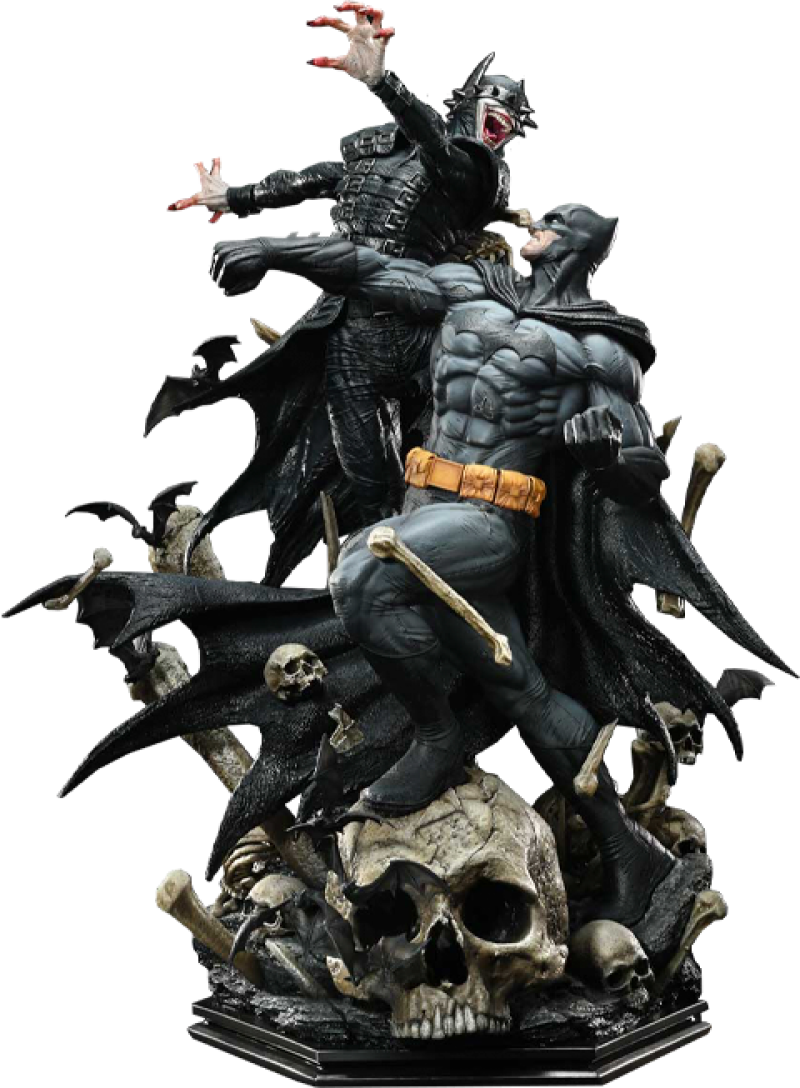 Batman vs Batman Who Laughs (Deluxe Bonus Version) Quarter Scale Statue by Prime 1 Studio