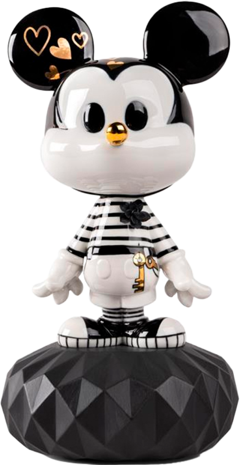 Mickey Black & White Porcelain Statue by Lladró