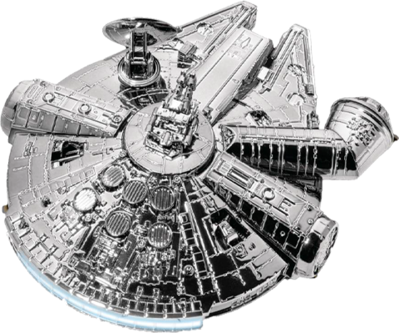 Millennium Falcon Floating Maglev (Electroplated Metallic Colors Version) Collectible Figure by Beast Kingdom