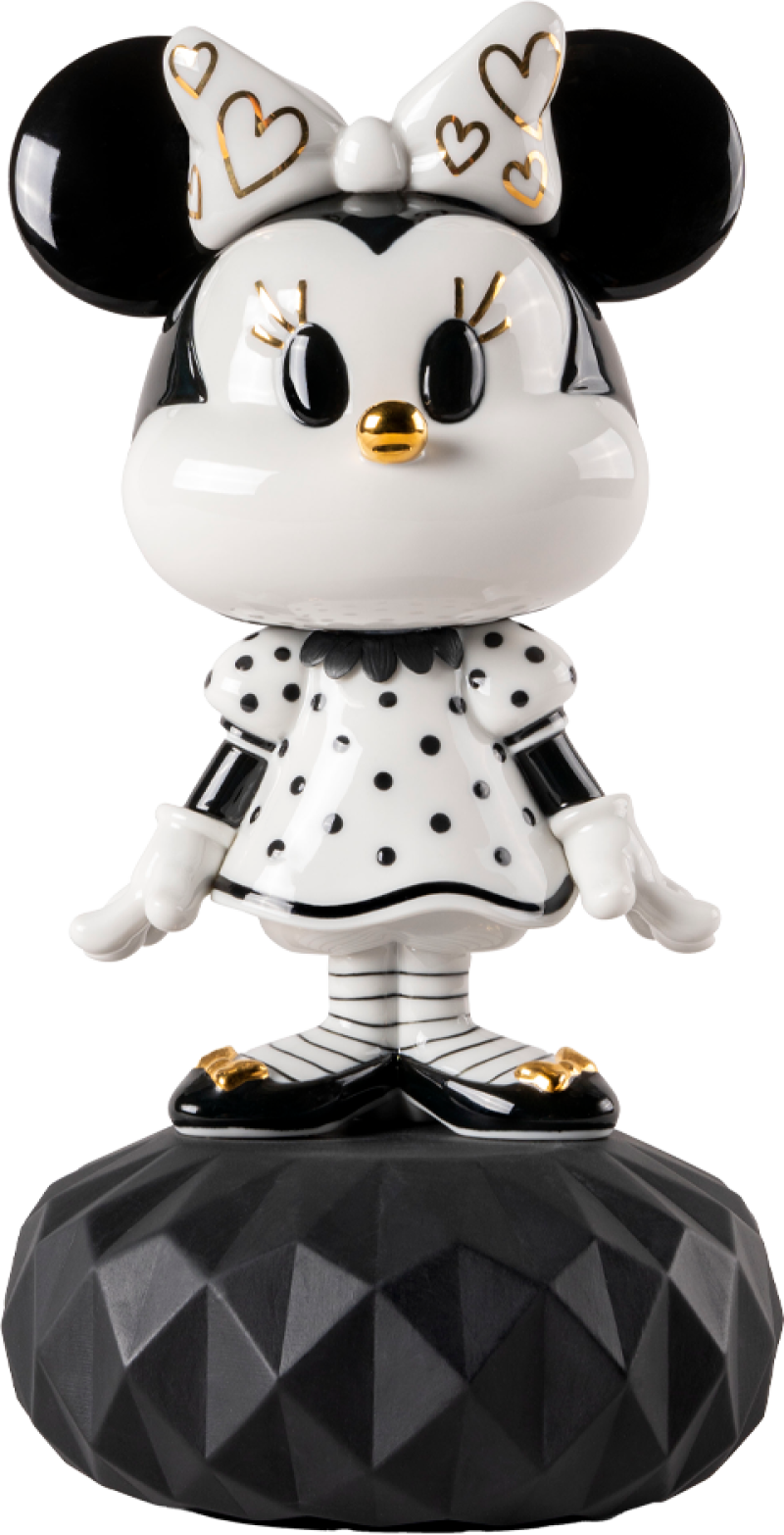 Minnie Black & White Porcelain Statue by Lladró