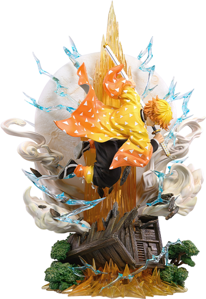 Zenitsu Agatsuma: Thunder Breathing First Form Thunderclap and Flash Statues by Great Eastern Entertainment