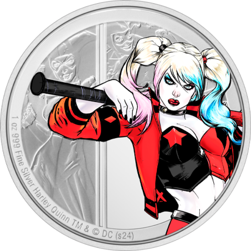Harley Quinn 1oz Silver Coin Silver Collectible by Agoro
