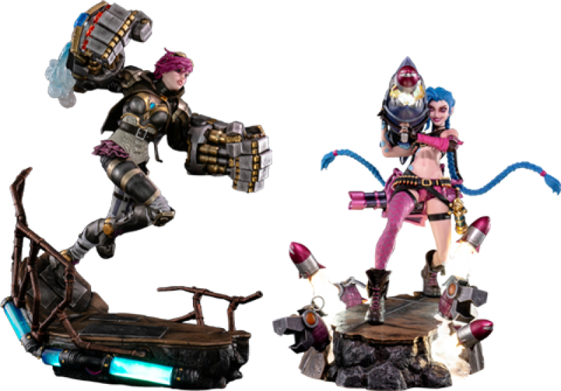 Jinx & Vi Statues by PureArts