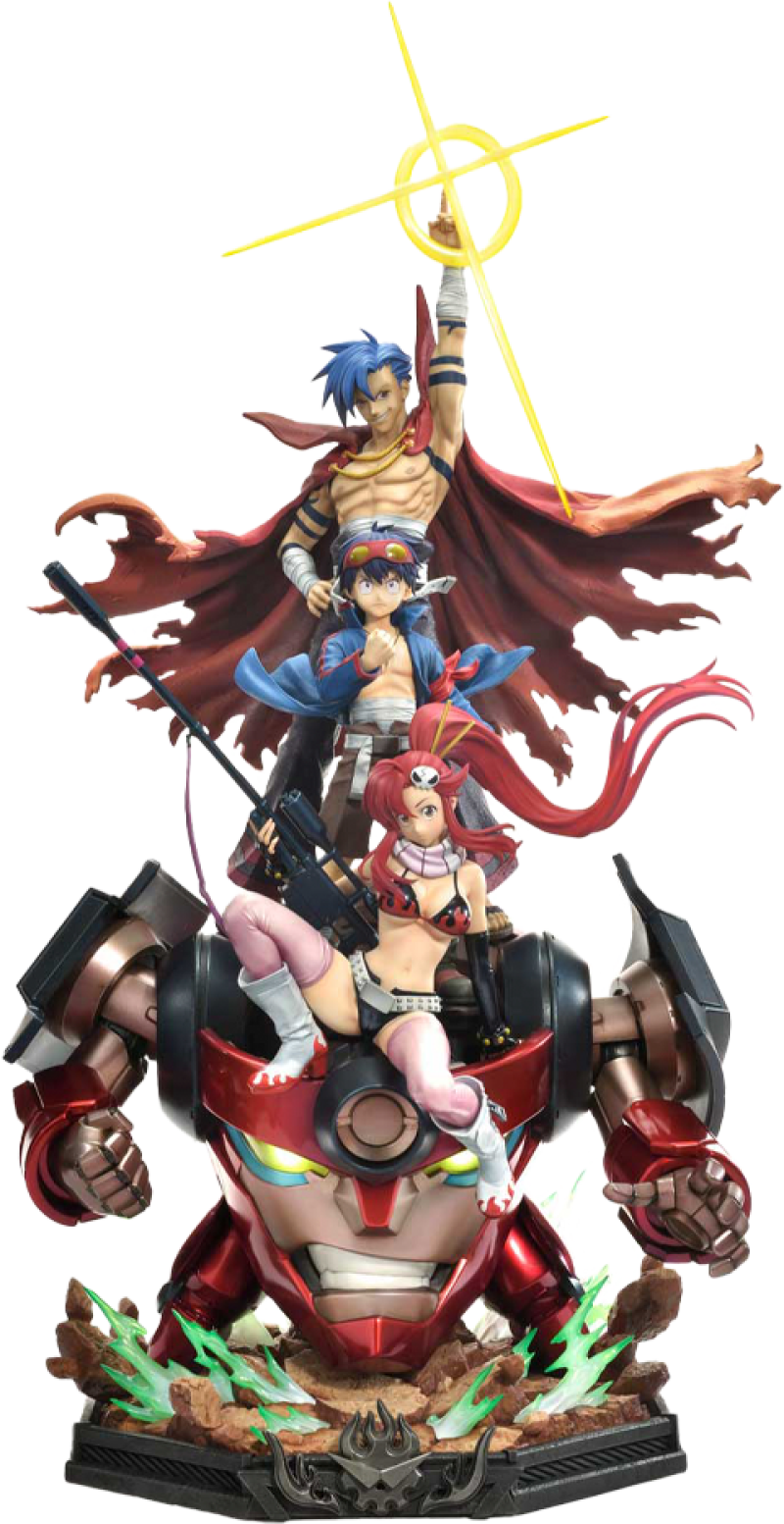 Kamina, Simon & Yoko with Lagann Quarter Scale Statue by Prime 1 Studio