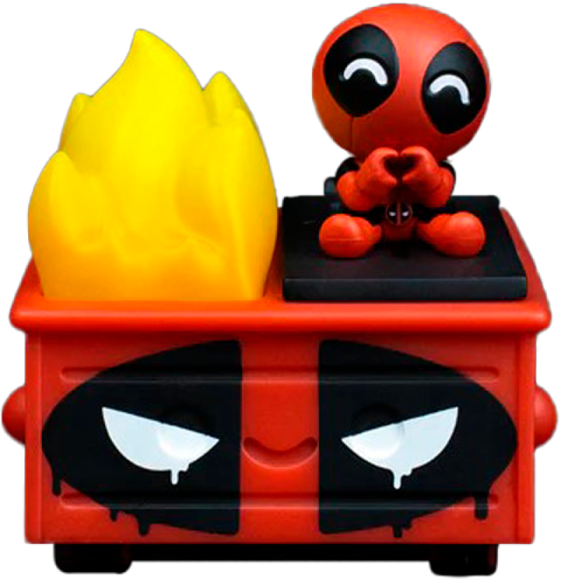 Deadpool Dumpster Fire Vinyl Collectible by 100% Soft
