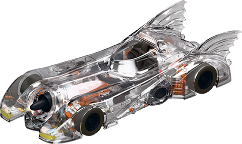 Batmobile 1989 Super Cyborg (Clear) Collectible Figure by Super 7