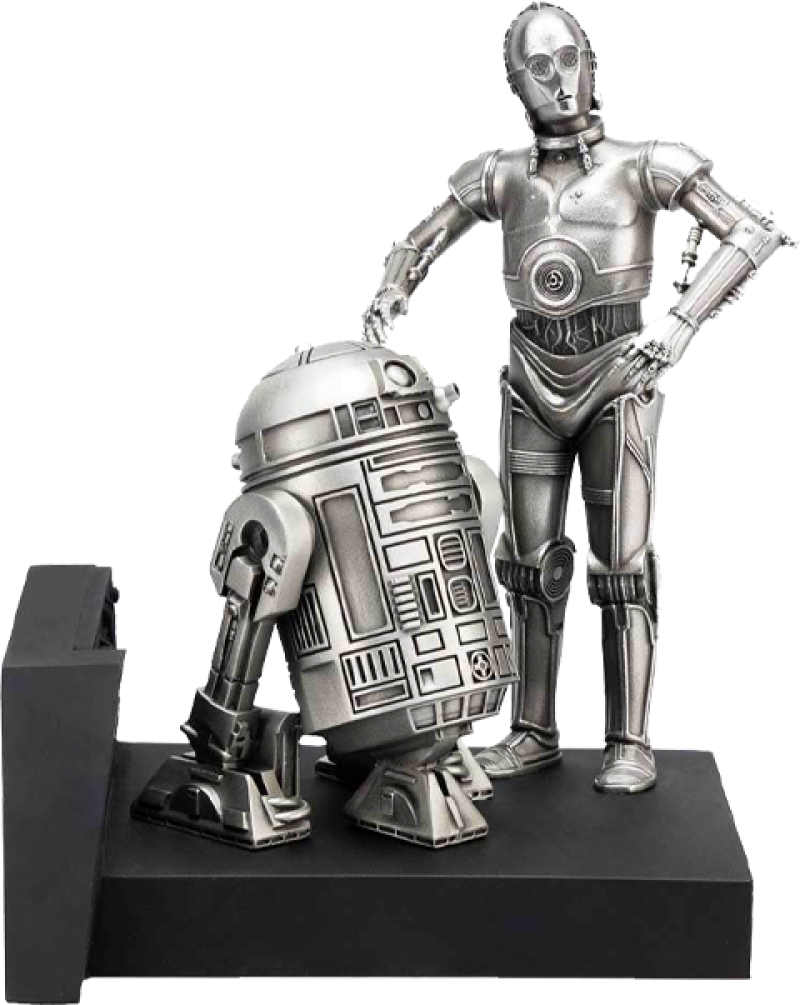 C-3PO & R2-D2 Endor Pewter Collectible by Royal Selangor