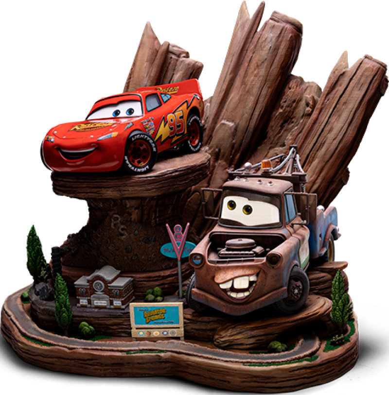 Lightning McQueen & Tow Mater Deluxe 1:10 Scale Statue by Iron Studios