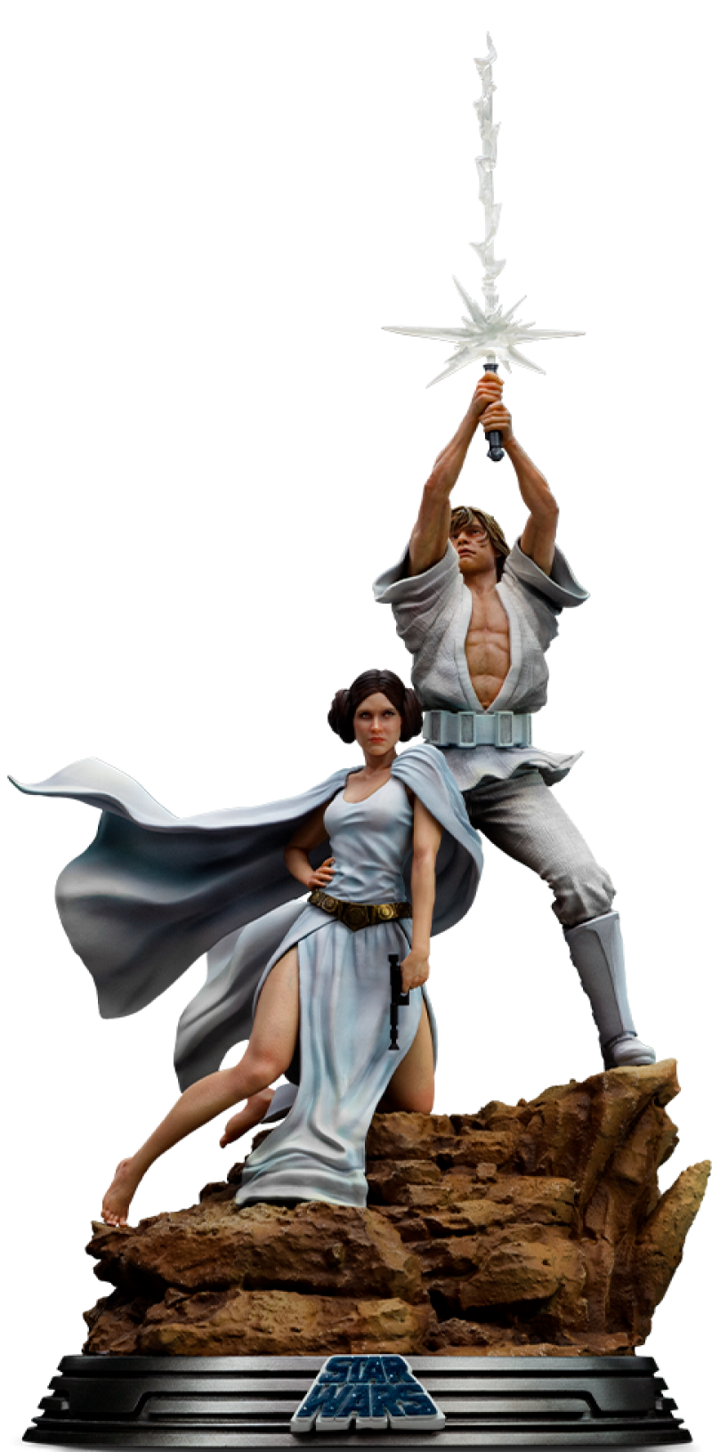 Luke and Leia Deluxe 1:10 Scale Statue by Iron Studios
