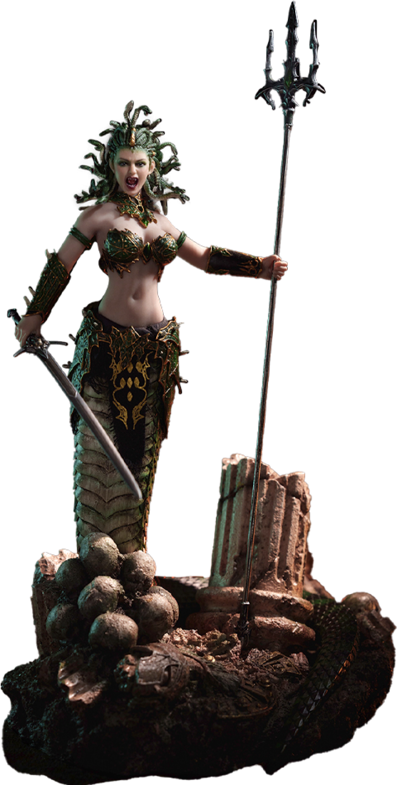Medusa with Tail (Green) Action Figure by TBLeague