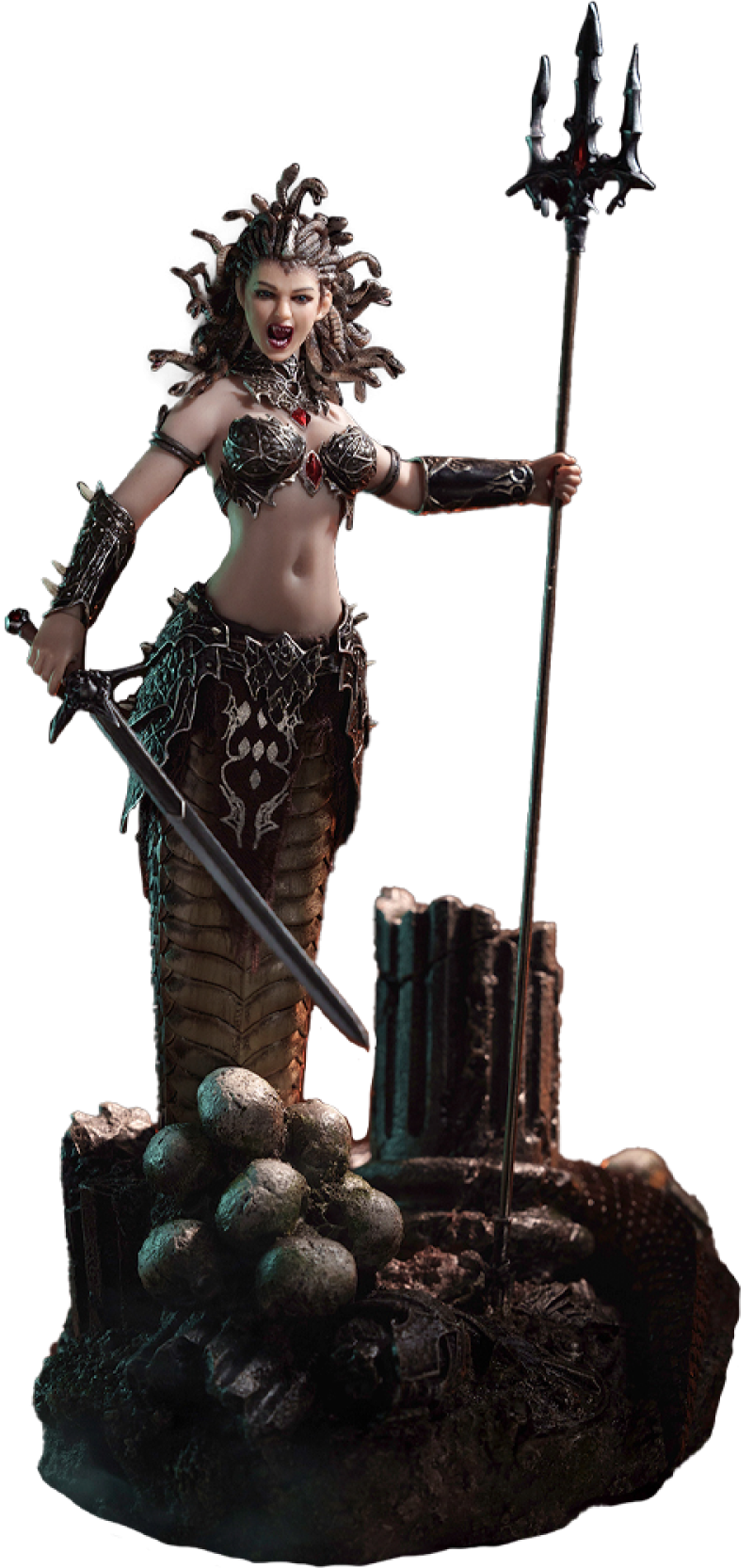 Medusa with Tail (Silver) Action Figure by TBLeague
