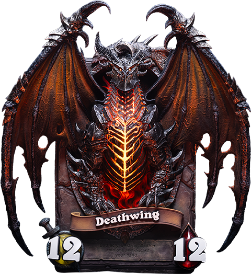 Deathwing 3D Art Frame Statues by HEX Collectibles