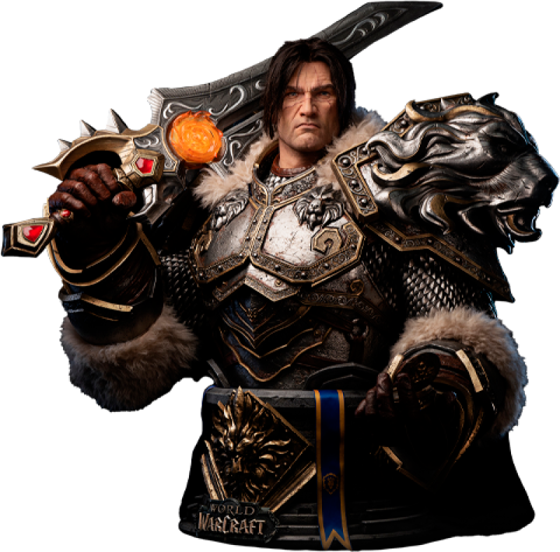 Varian Wrynn Life-Size Bust by Infinity Studio