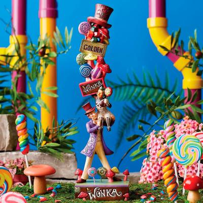 Willy Wonka with Stacked Icons Figurine