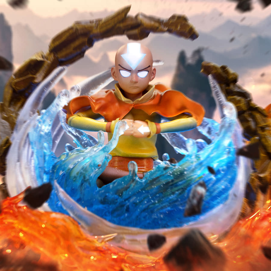 Aang 1:10 Deluxe Art Scale Statue by Iron Studios | Sideshow