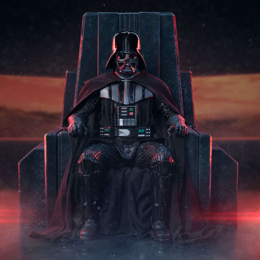 Darth Vader on Throne Deluxe 1:10 Art Scale Statue by Iron
