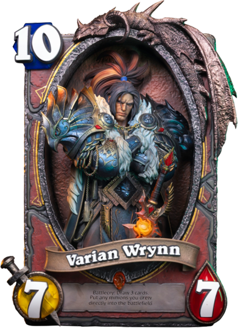 Varian Wrynn 3D Art Frame Statues by HEX Collectibles
