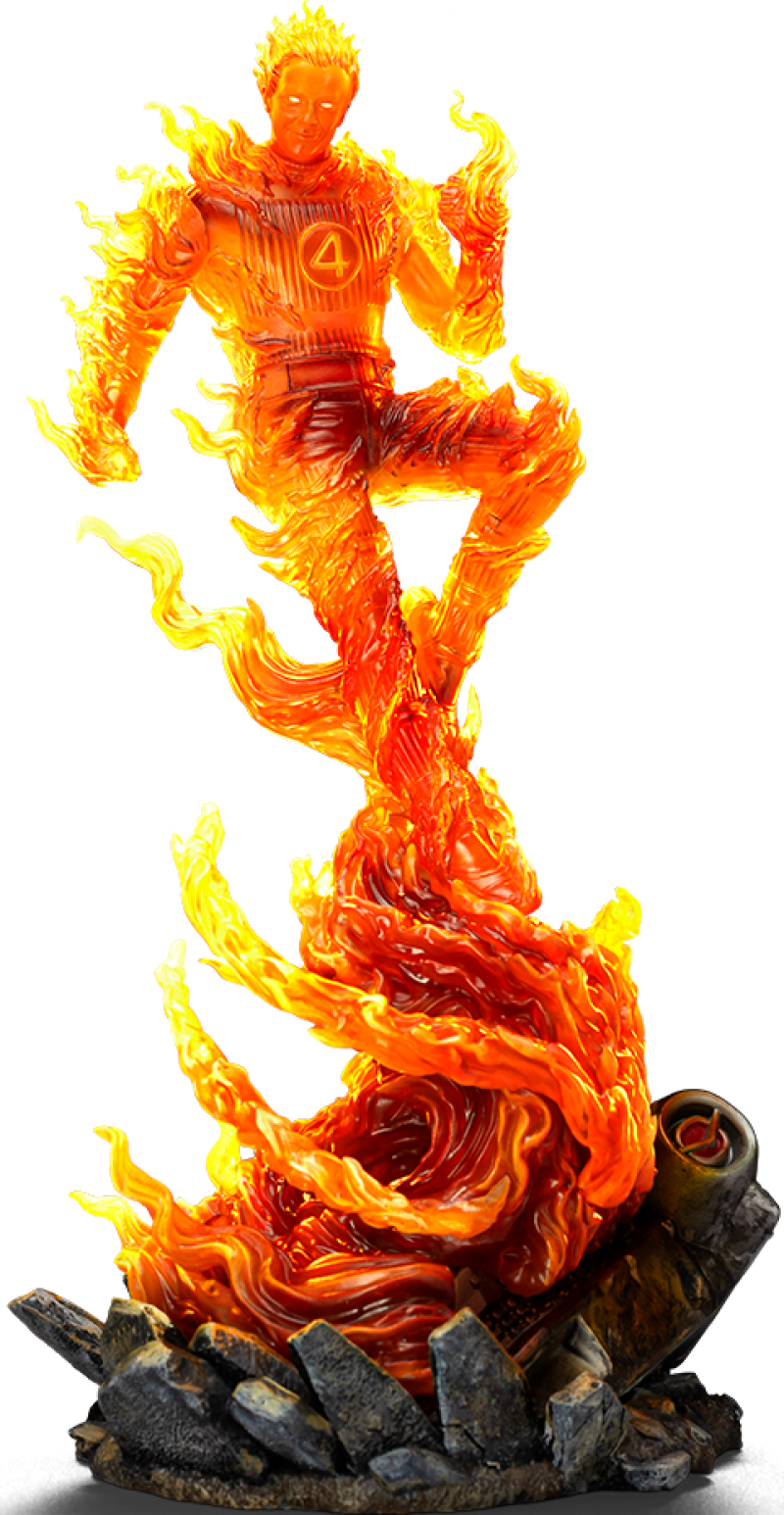 Human Torch 1:10 Scale Statue by Iron Studios