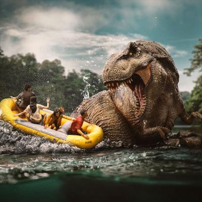 Unboxing T-Rex River Attack Statue