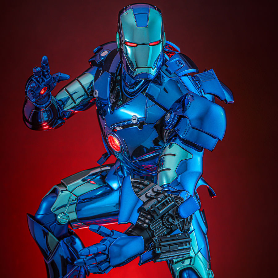 アメコミ IRON MAN MARK III Holographic Version Marvel Iron Man Mark III Stealth Mode Version Sixth Scale Fi
