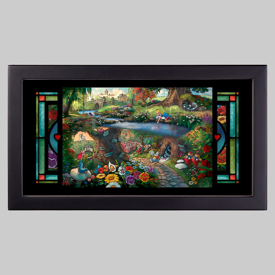 ステンドグラス　Alice in wonderland パネル ステンドグラス Alice in wonderland パネル その他インテリア雑貨