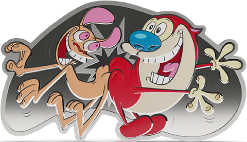 Ren & Stimpy Butt Bump Silver Collectible by Agoro