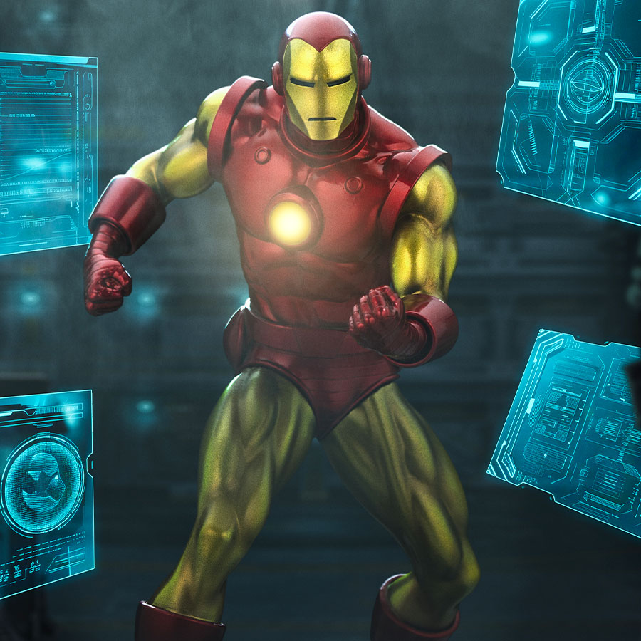 アメコミ iron studios iron man 1/10 Iron Man (Metallic Comics) 1:10 Art Scale Statue by Iron Studios