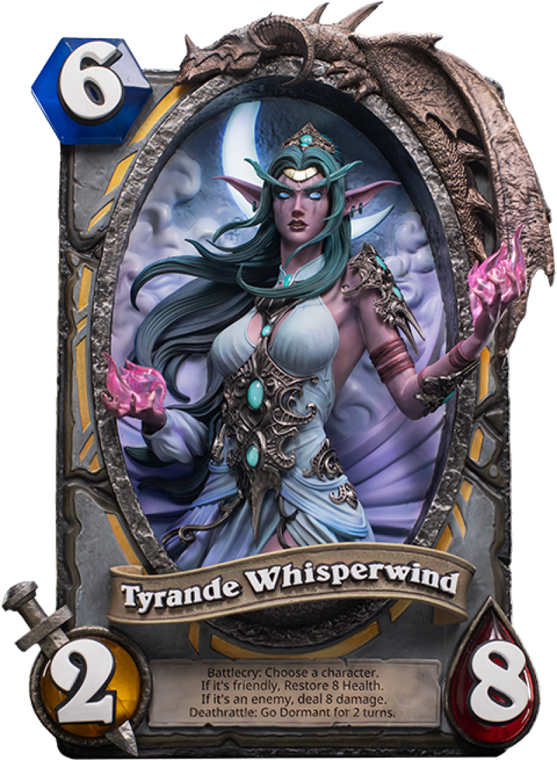 Tyrande Whisperwind 3D Art Frame Statues by HEX Collectibles