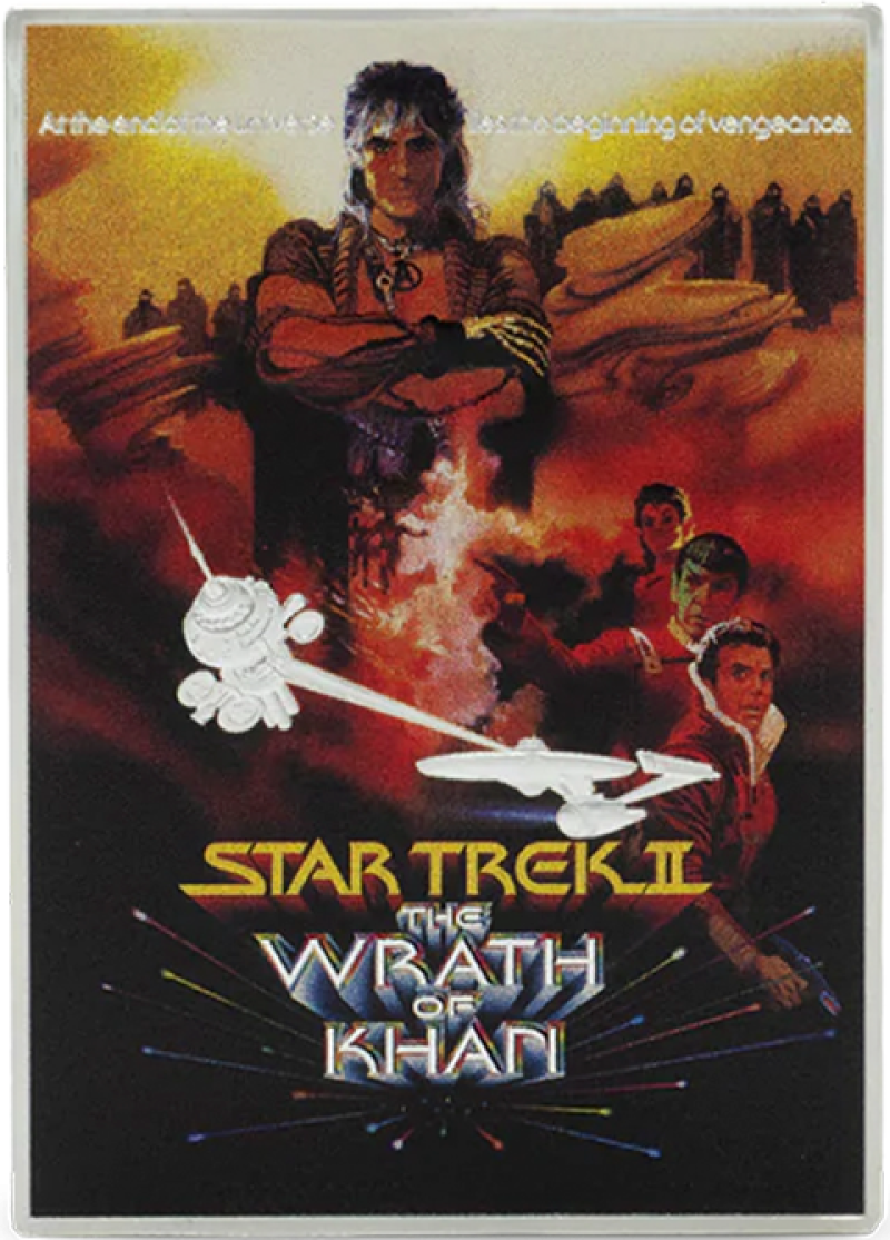 Star Trek II: The Wrath of Khan Movie Poster Silver Collectible by Agoro