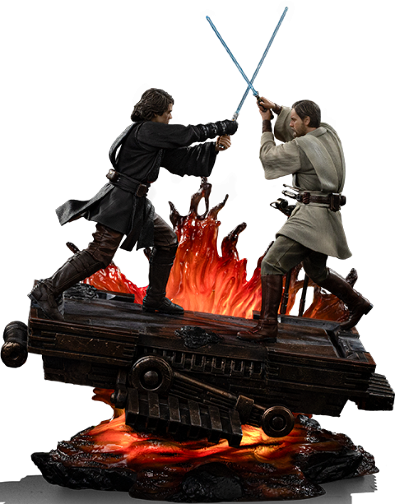 Anakin vs Obi-Wan Deluxe 1:10 Scale Statue by Iron Studios
