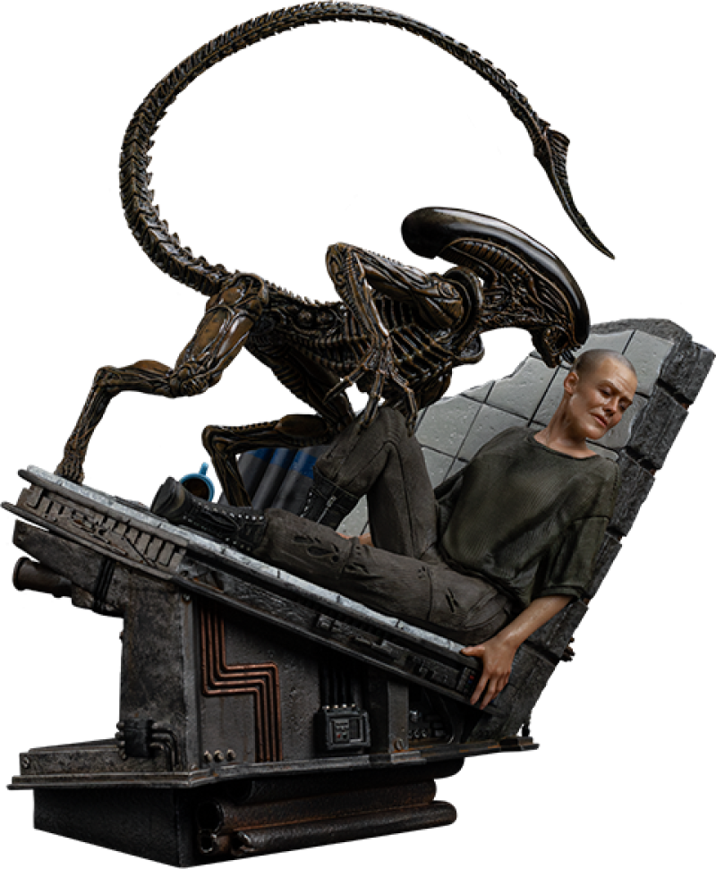 Ellen Ripley and Dog Alien 1:10 Scale Statue by Iron Studios